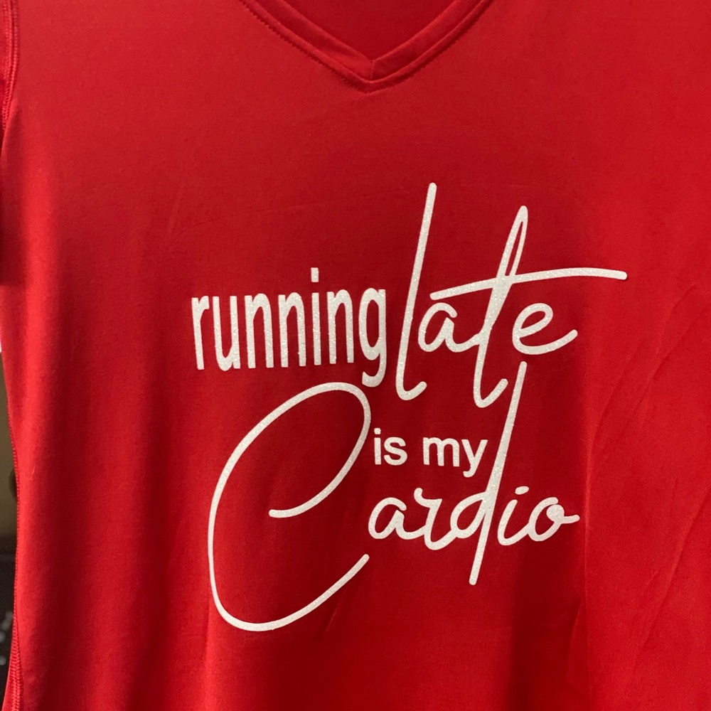 Athletic red t shirt size small